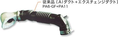 従来品(AIダクト+エクスチェンジダクト)PA6-GF+PA11